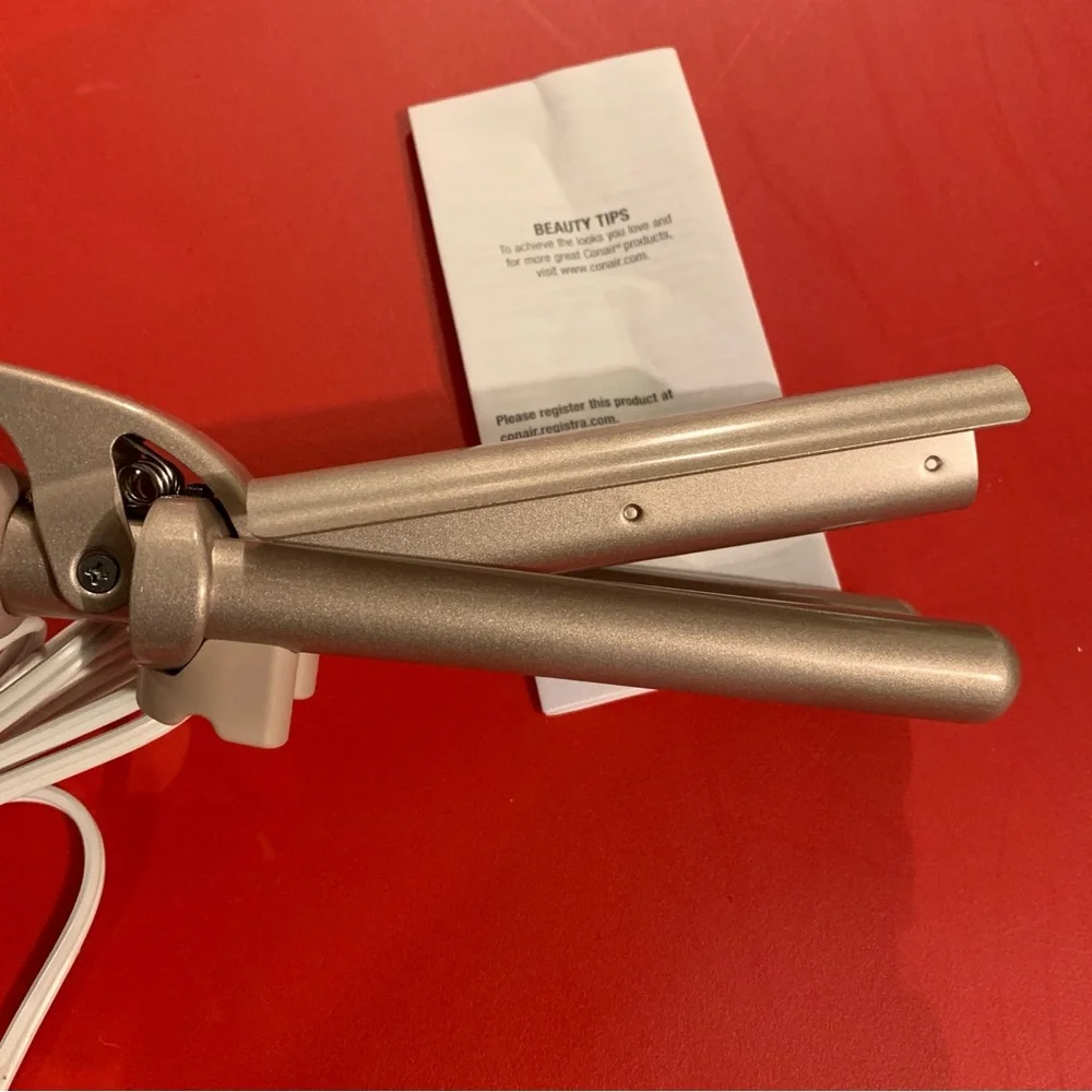 Conair Double Ceramic Hair Waver 3 Barrel Curling Iron Model CD704R